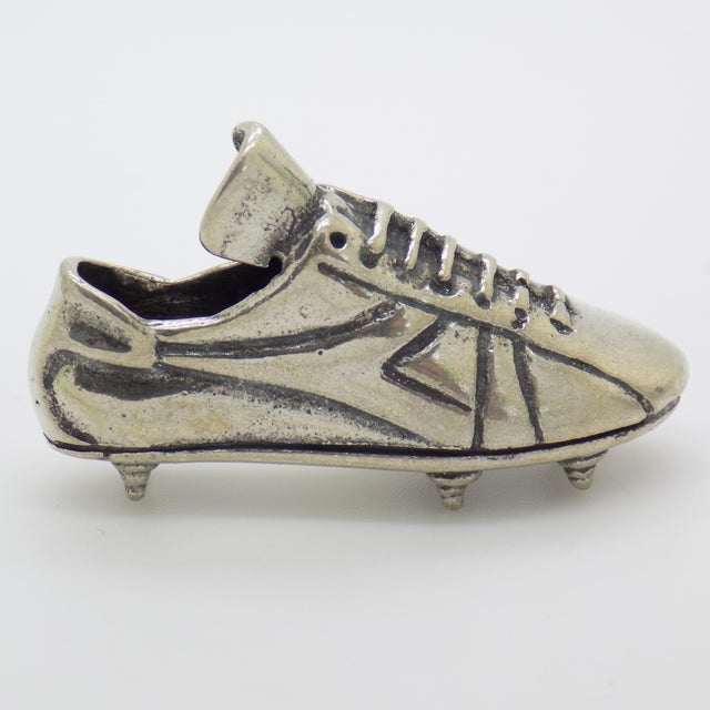 1970s Vintage Italian Handmade Genuine Silver Football Figurine, 1970s For Sale - Image 5 of 13