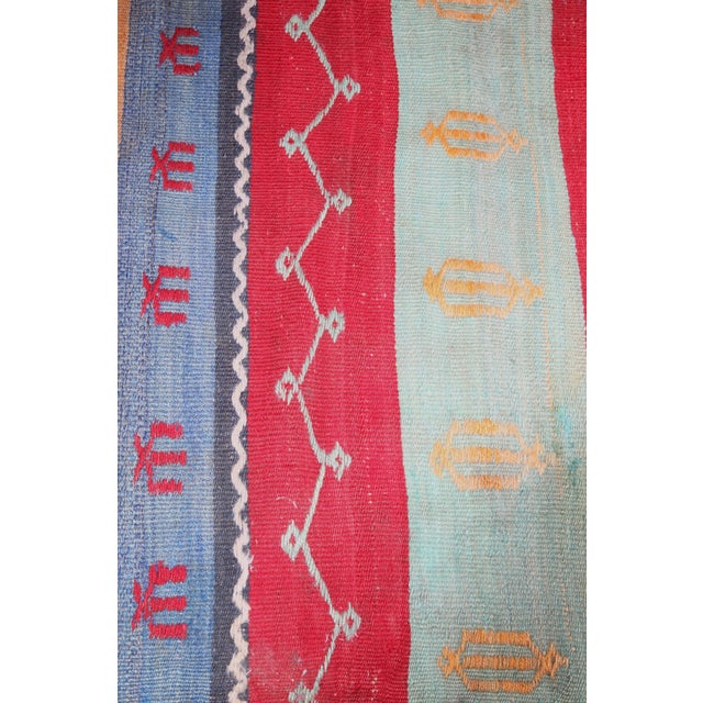 Red 1950s Vintage Turkish Kilim Rug -5' 11'' X 8' 2'' For Sale - Image 8 of 11