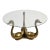 Vintage Brass Swan Coffee Table With Round Glass Top For Sale