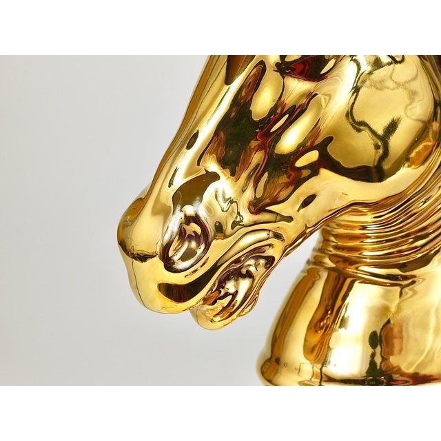 Hollywood Regency Gilt Horse Table Lamp, Italy, 1970s For Sale - Image 17 of 18