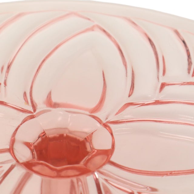 Art Deco Pink Cake Plate from Val Saint Lambert, 1930s For Sale - Image 14 of 15