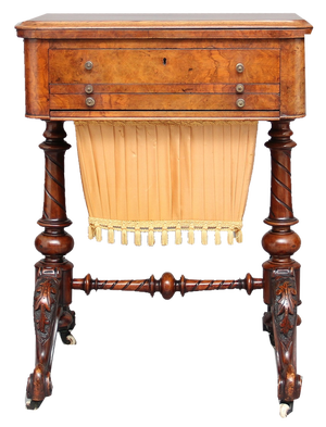 19th Century Burr Walnut Games Table, 1860s