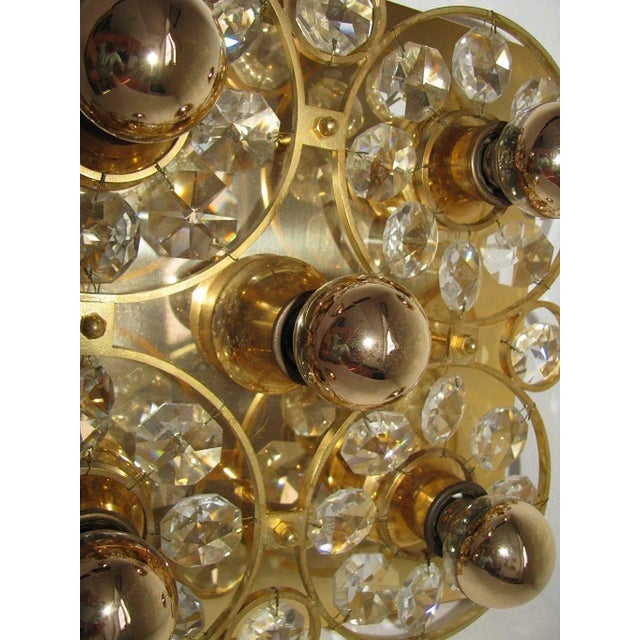 Gold and Crystal Glass Sconce, 1960s For Sale - Image 16 of 18