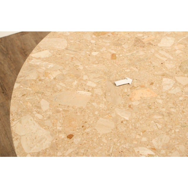 Late 20th Century Faux Bois Carved Wood & Marble Top Round Accent Table For Sale - Image 18 of 18