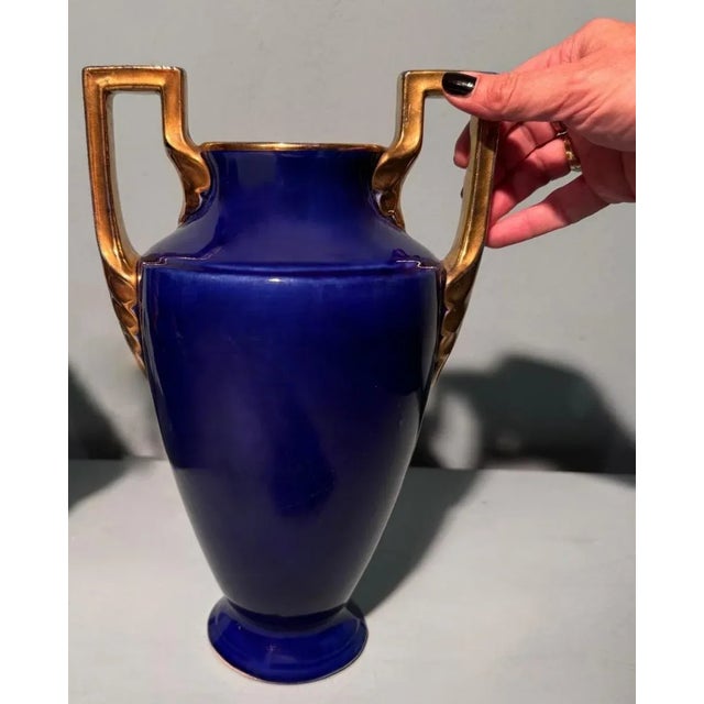 Pair of 1920s Orchies Ceramics Factory French Art Deco Ceramic Vases For Sale - Image 12 of 12