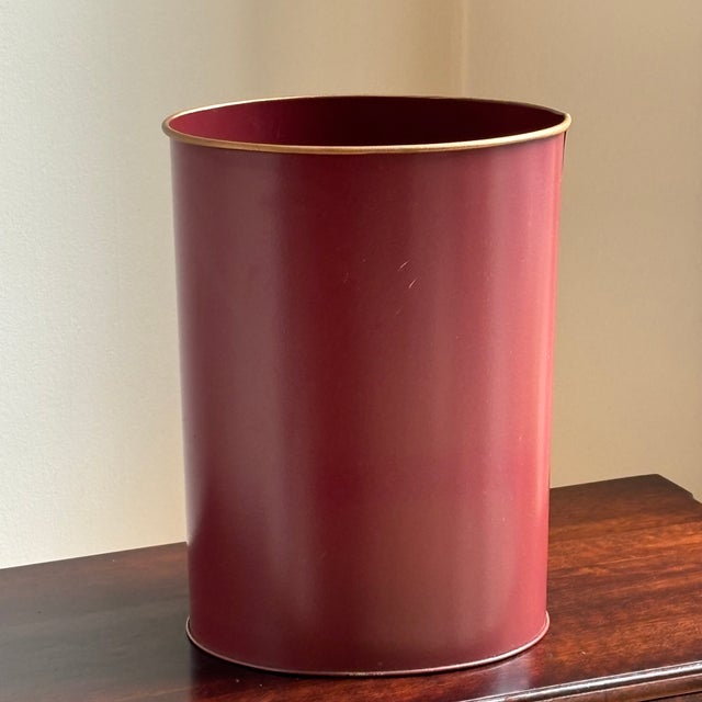 Mid-20th Century Robert Furber ‘Twelve Months of Flowers’ Tole Wastepaper Basket For Sale - Image 9 of 12