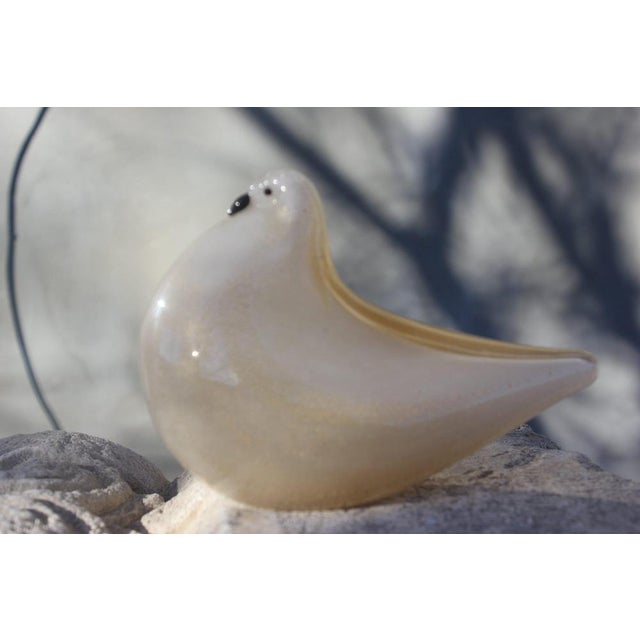 Venice Pigeon Figurine in Golden Glass from Barovier & Toso, 1950s For Sale - Image 9 of 9