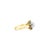 Contemporary Pearl Ring with Diamond Sapphire Halo Ring 14k Yellow Gold, Size 7.5 For Sale - Image 3 of 5