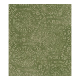 Katie Leede "Kimono Reverse" Fabric Arugula, 6 Yards For Sale