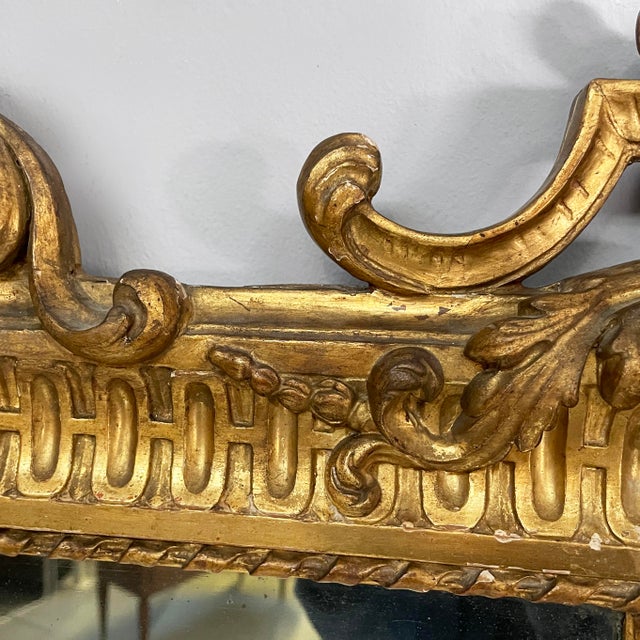 Italian Umbertine Style Gilt Wood Wall Mirror, 1930s For Sale - Image 14 of 18