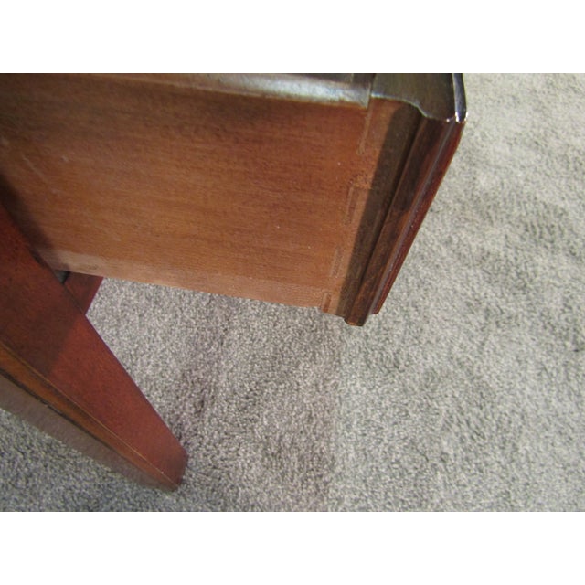 Henredon Solid Mahogany Side Chest or Nightstand For Sale - Image 6 of 8