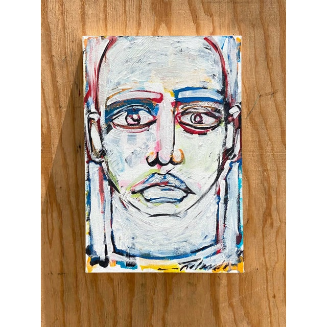 Paint Contemporary Original Abstract Oil Signed Roland For Sale - Image 7 of 8