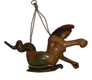 Wooden Mermaid Figure, 1817