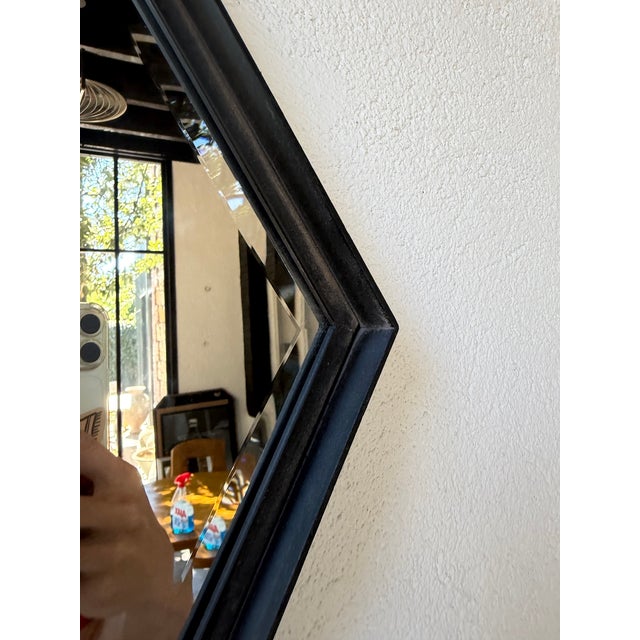 Vintage Brutalist Diamond-Shaped Iron Mirror, 1970s For Sale - Image 10 of 18