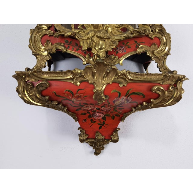 Antique Neuchâtel Pendulum Clock with Console, 1760-80, with Three Bells, 1770 For Sale - Image 14 of 18