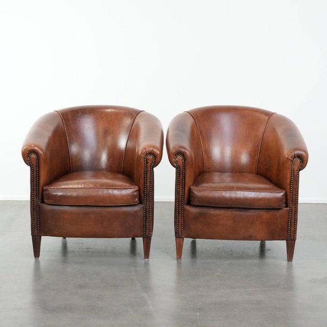 Vintage Sheepskin Club Armchairs, Set of 2 For Sale - Image 17 of 17