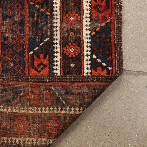 Maroon Baluchi Rug in Cotton & Wool For Sale - Image 8 of 12