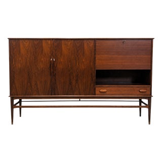 Vintage Danish Highboard with Bar Compartment, 1960s For Sale