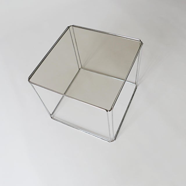 Chrome-Plated Metal and Glass Table by Max Sauze, 1970 For Sale - Image 13 of 18
