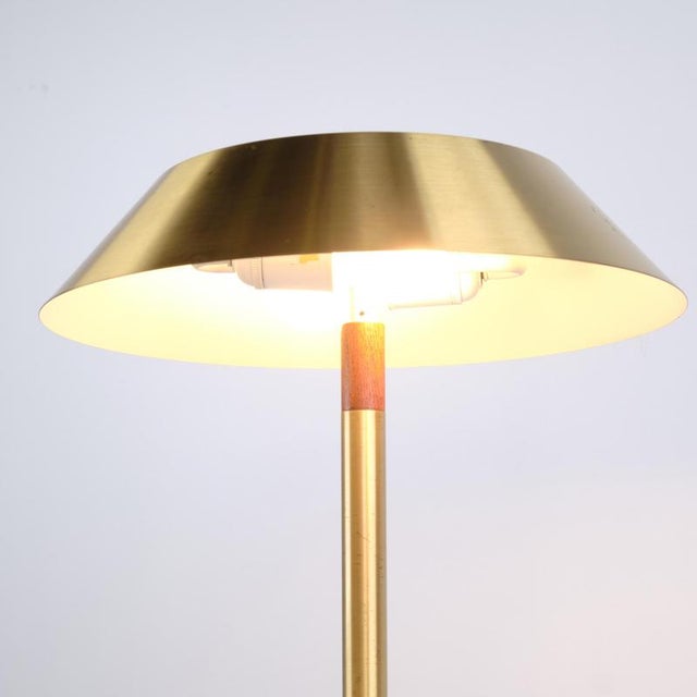 1960s President Table Lamp in Teak and Brass by Jo Hammerborg for Fog & Mørup, 1960s For Sale - Image 5 of 10
