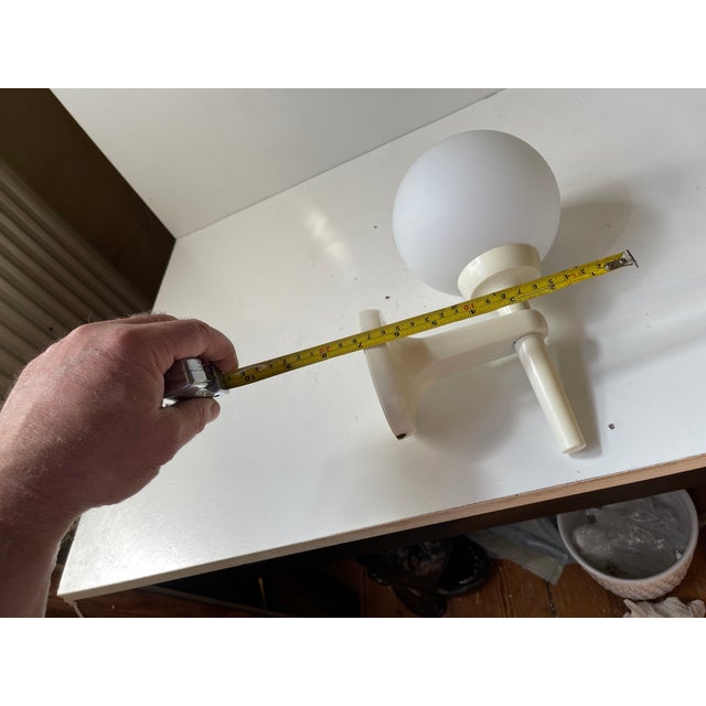 Glass Vintage Scandinavian Bathroom Wall Sconce, 1970s For Sale - Image 7 of 9