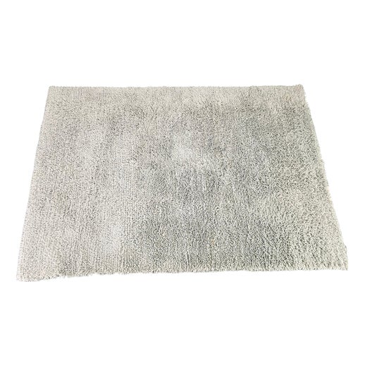Danish Light Grey Wool Shag Rug from C. Olesen, 1990s For Sale
