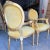 Tufted Chair Yellow Velvet French Rococo Style - Set of 2 For Sale - Image 4 of 4