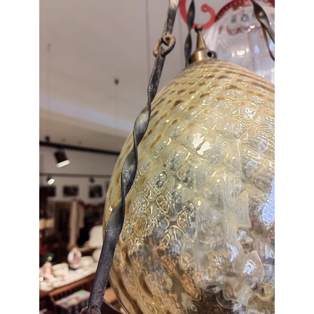 Vintage Italian Glass Chandelier in Pigna, 1970s For Sale - Image 15 of 18