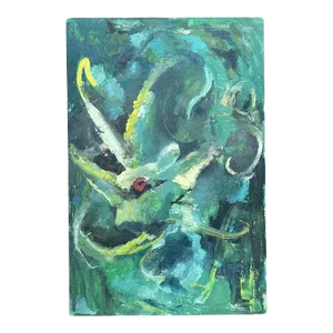 Pat Berger Abstract Oil Painting on Artist Board