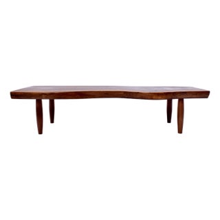 Handcrafted Black Walnut Cocktail Table After Phillip Lloyd Powell, 1950s For Sale