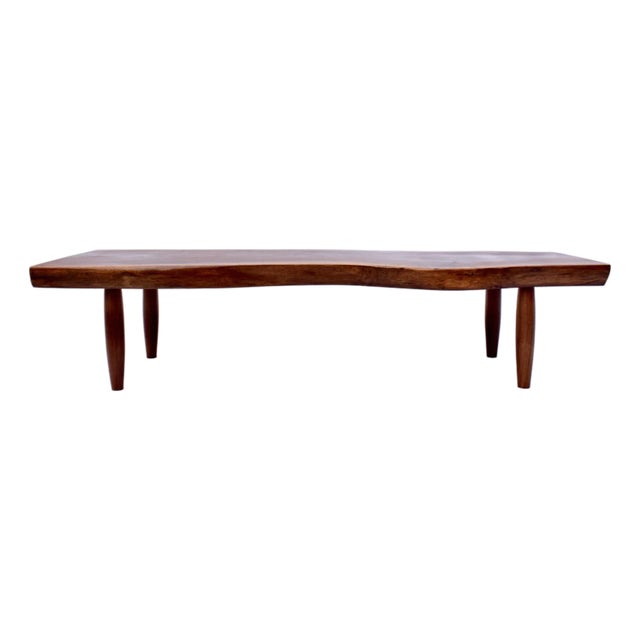 Handcrafted Black Walnut Cocktail Table After Phillip Lloyd Powell, 1950s For Sale