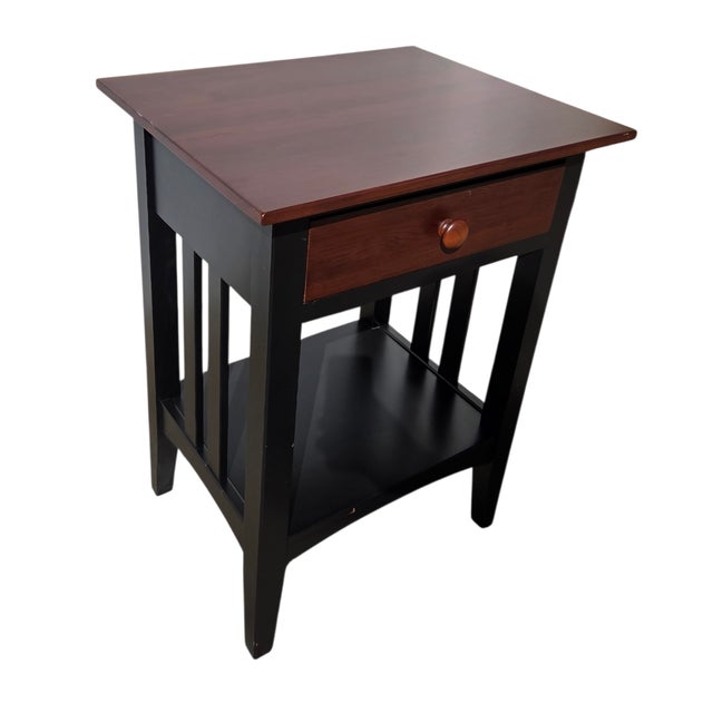 Arts & Crafts 1990s Ethan Allen American Impressions Nightstand End Side Table Mission Arts Crafts For Sale - Image 3 of 11