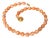 Peach Moonstone Beaded Necklace With Gold Plate Clasp For Sale