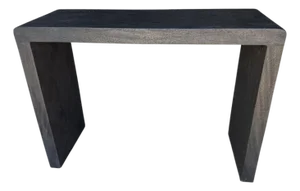 Andrianna Shamaris Minimalist Charred Suar Wood Console