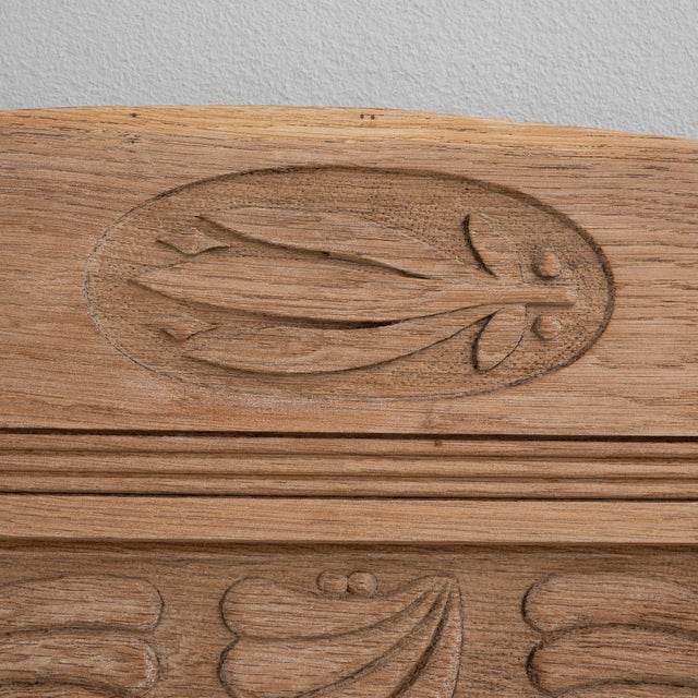 1900s Belgian Oak Mirror With Carved Details For Sale - Image 13 of 18