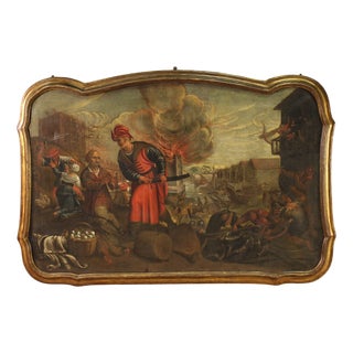 The Sacking of the City, 1670, Oil on Canvas For Sale