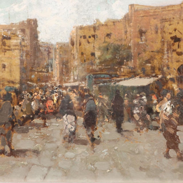 Ezelino Briante, Landscape Composition, Oil Painting on Cardboard, Framed For Sale - Image 3 of 12