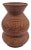 Tribal Style Terra Cotta Gourd Vase With Hand-Etched Geometric Motif For Sale