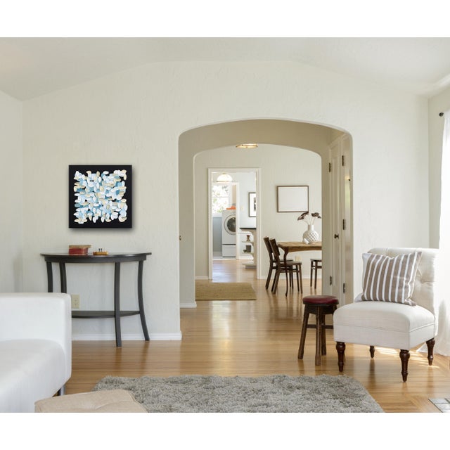 Black Black and White - Impasto Inspired Textural Thick Acrylic Paint Abstract Original Artwork by Shiri Phillips For Sale - Image 8 of 9