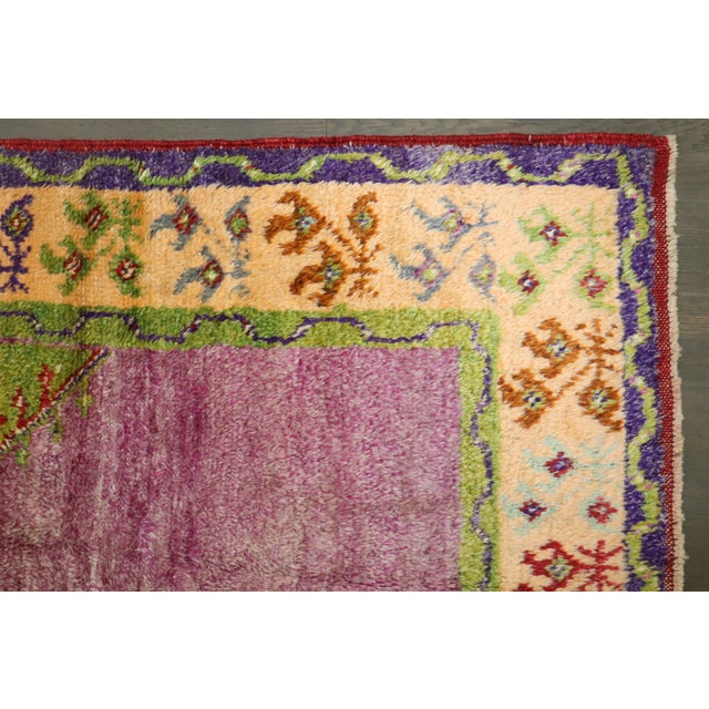 Vintage Zabihi Collection Turkish Prayer Rug - 3'5" x 4'9" For Sale In New York - Image 6 of 9