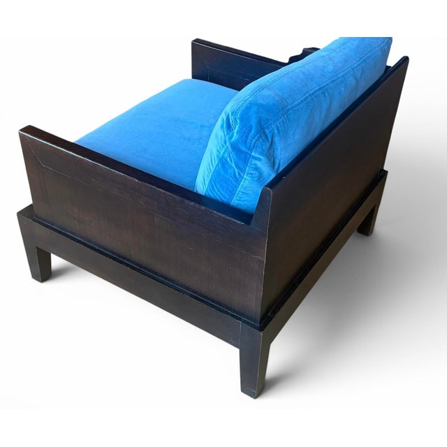 2010s Pair of Christian Liaigre "Opium" Club Chairs in Velvet For Sale - Image 5 of 10