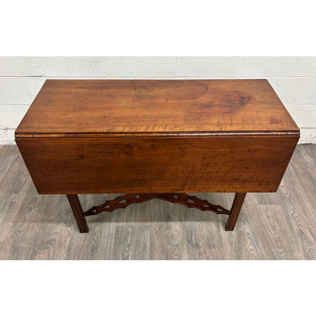 Chippendale Antique George III Chippendale Style Mahogany Drop Leaf Table For Sale - Image 3 of 12