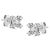 Contemporary .925 Sterling Silver 1/4 Cttw Miracle Plate Set Round and Princess-Cut Diamond "X" Shaped Stud Earrings (I-J Color, I2-I3 Clarity) For Sale - Image 3 of 6