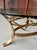 Metal Hollywood Regency Hand Gilt Wrought Iron Oval Coffee Table - Newly Painted For Sale - Image 7 of 12