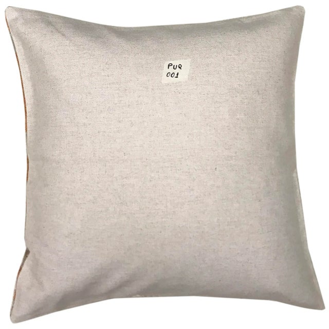 Silk Uzbek Ikat Velvet Hand Made Square Pillow Cushion with natural linen backing and hidden zipper. 10/90 down feather...