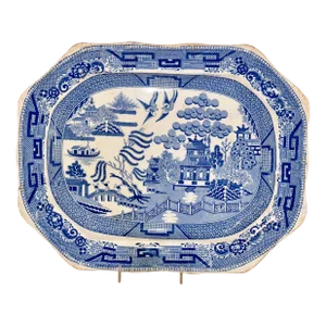 19th Century Blue Willow Platter