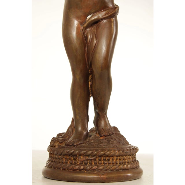 Italian Renaissance Revival Style Bronze Six-Light Figural Candle Holder For Sale - Image 10 of 13
