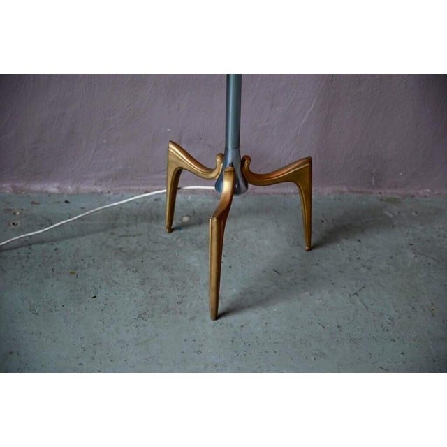 Vintage Regency Brass Floor Lamp, 1970s For Sale - Image 4 of 15