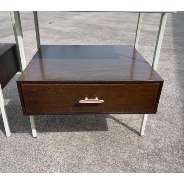 Vista of California Mid-Century Moderm Vista Furniture California Made Walnut Nightstands, a Pair For Sale - Image 4 of 12