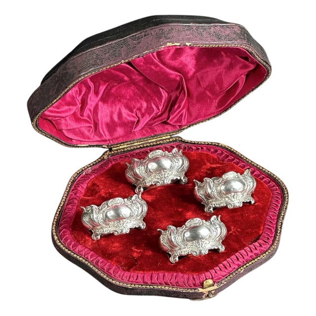 English Salt Cellars from Walker & Hall, Set of 4 For Sale